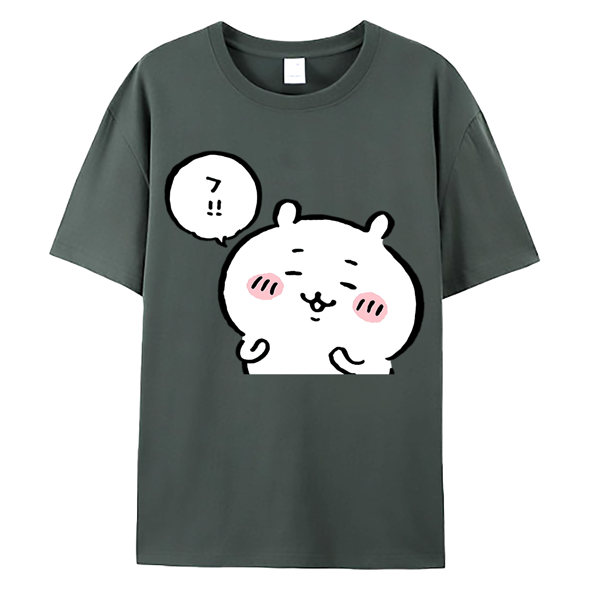 （画像用） ちいかわ ちいかわ Chii-kawa chiikawa 綿100％ メンズ半袖Tシャツ｜肌触りやわらか＆通気性
